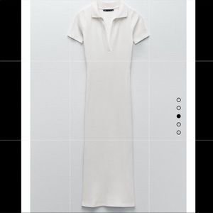 ZARA RIBBED POLO DRESS